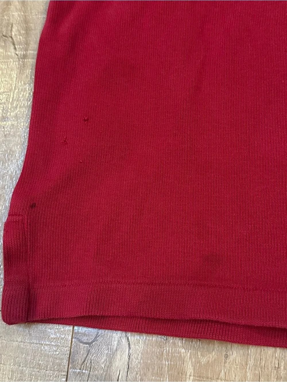 Polo by Ralph Lauren Red Zip-Neck Cotton Top